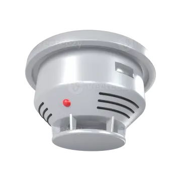 a smoke detector on a white background