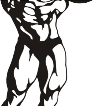 a black and white silhouette of a man lifting a barbell