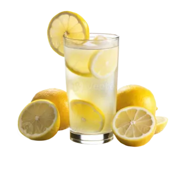 a glass filled with lemons and lemon slices