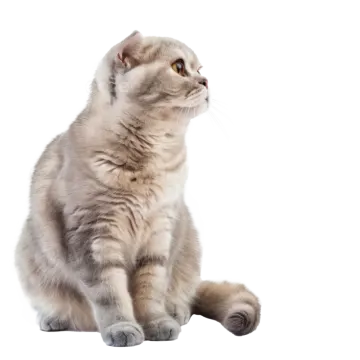 a kitten sitting on the floor looking up