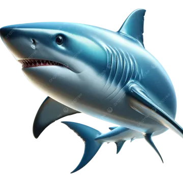 a great white shark with its mouth open