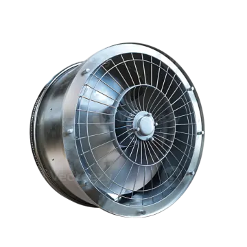 a metal fan on a white background