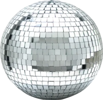 a disco ball on a white background
