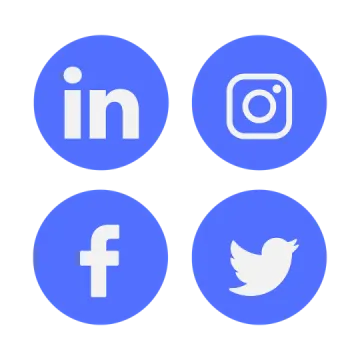 a set of social icons on a white background