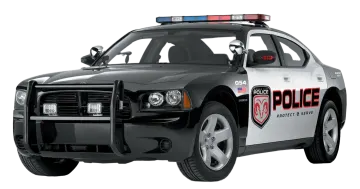 a police car on a white background