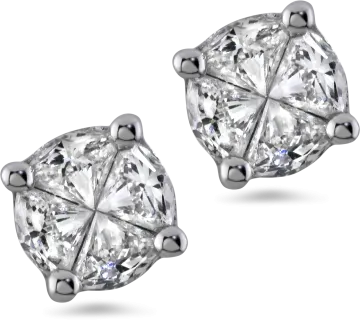 a pair of diamond stud earrings