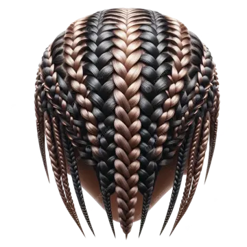 an image of a woman's head with braids