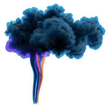 a black cloud of smoke