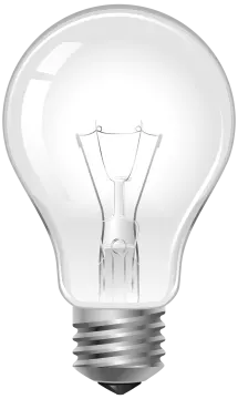 a light bulb on a white background