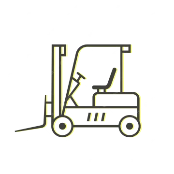 fork truck line icon, vector sign, outline concept design illustration