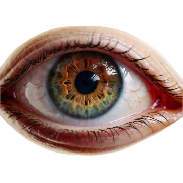 a close up view of a human eye