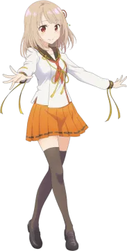 a girl in a school uniform