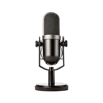 a microphone on a white background