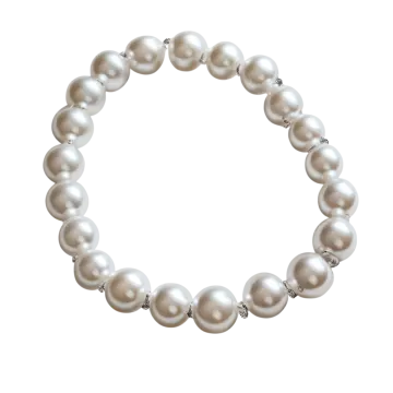 a white pearl and diamond bracelet