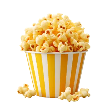 a bucket full of popcorn