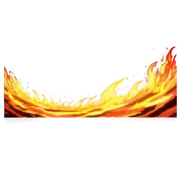 a fire flame banner on a white background
