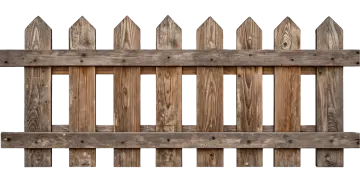 a wooden fence on a white background