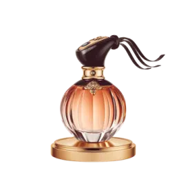 a bottle of perfume on a white background