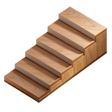 an illustration of a wooden stair