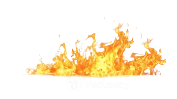 a fire on a white background