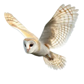 an owl flying through the air