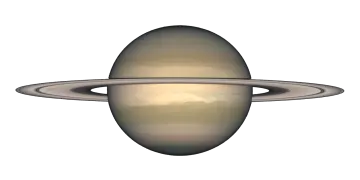 the planet saturn is shown in this image