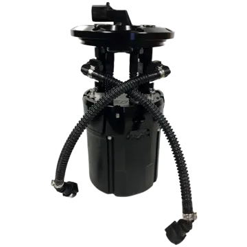 a black water pump on a white background