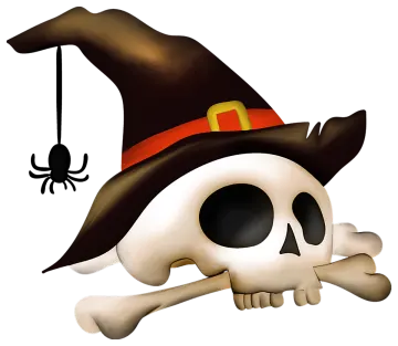 a skull with a hat on top of it