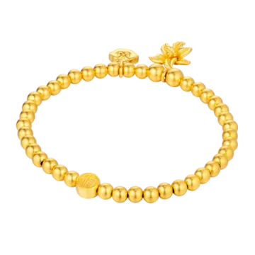 the gold bea bracelet