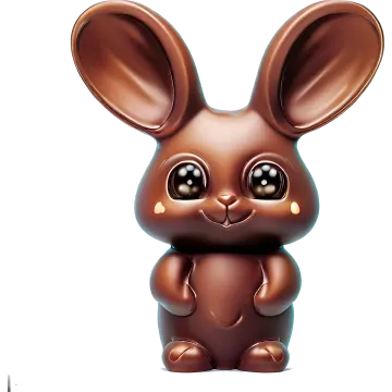 a brown bunny with big ears sitting on the ground