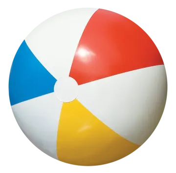 a beach ball on a white background