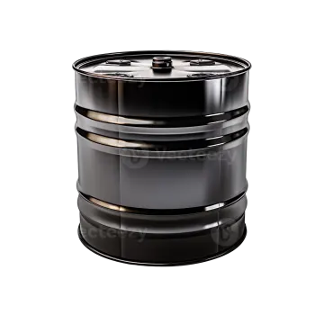 a black barrel on a white background