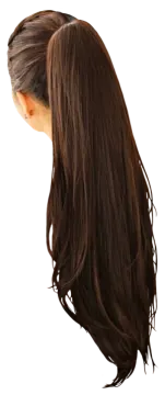 a woman with long brown hair