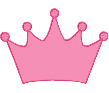 a pink crown on a white background