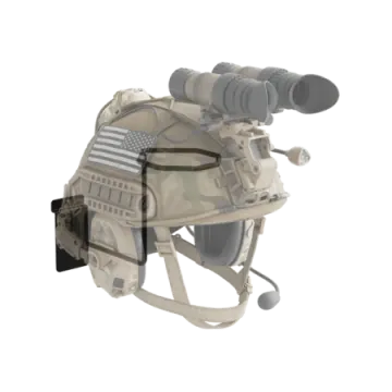 a military helmet with an american flag on it
