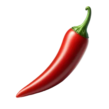 a red chili pepper on a white background