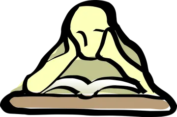 a woman reading a book