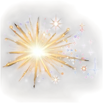 a star burst with many different colored stars