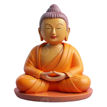 a buddha statue on a white background