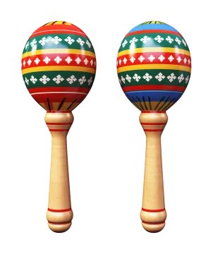two maraos on a white background