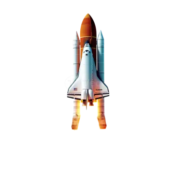 an image of a rocket taking off into the sky