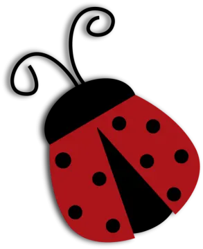 a lady bug with black spots on its back