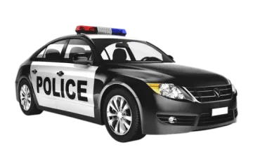 a police car on a white background