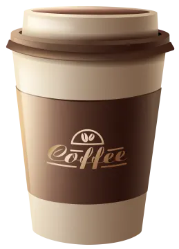a cup of coffee with the word coffee