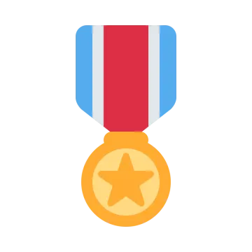a medal with a star on it