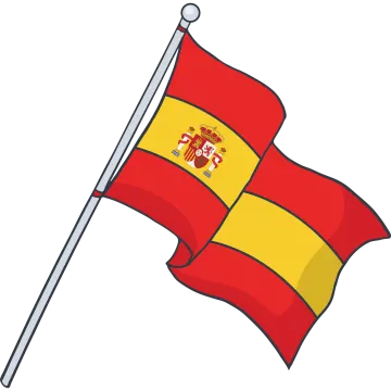 a spanish flag on a pole