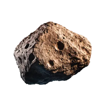 a large rock on a white background