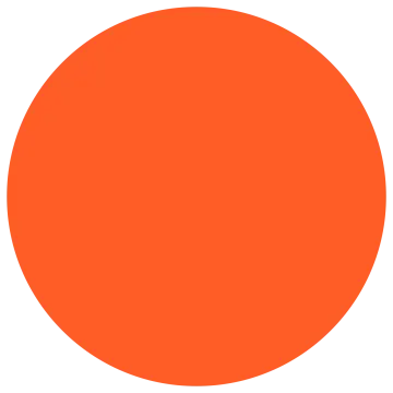 an orange circle on a white background
