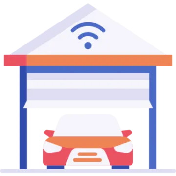 a car parked in front of a house