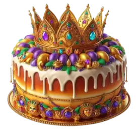 a cake with a crown on top of it